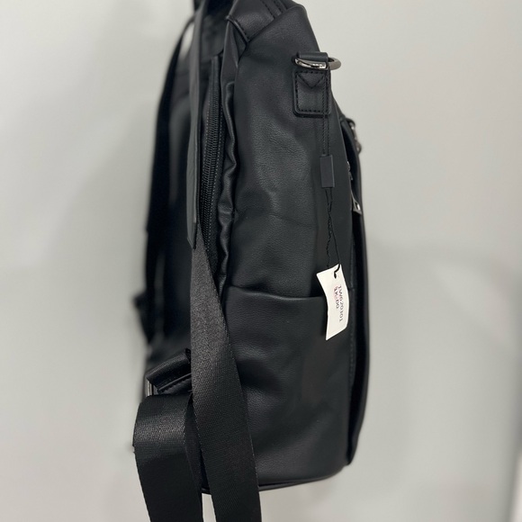 Black Backpack Purse for Women, PU Leather Anti Theft Travel with Tassel - Picture 4 of 11